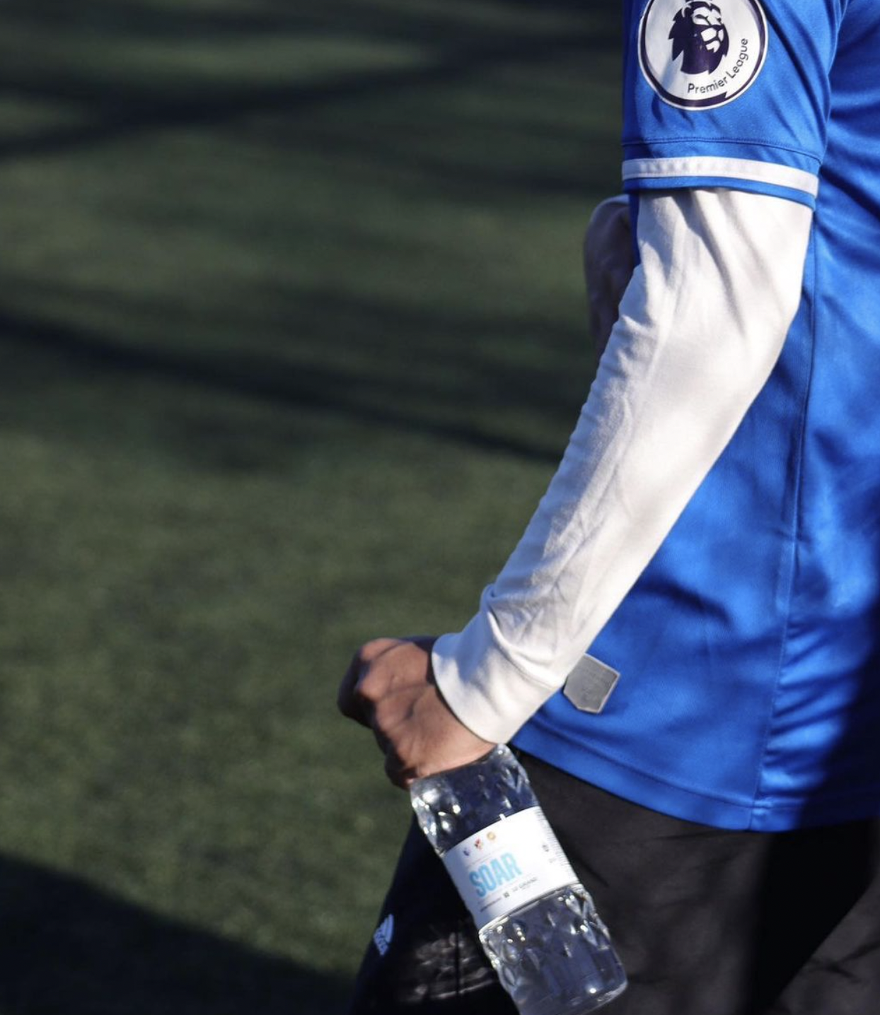 Cents bottle on the soccer pitch